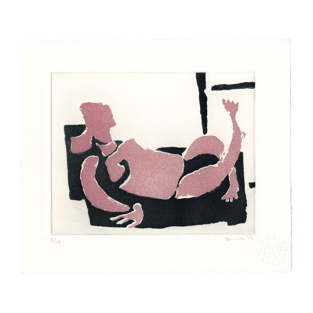 Reclining Nude (Pink) by Florence Hutchings