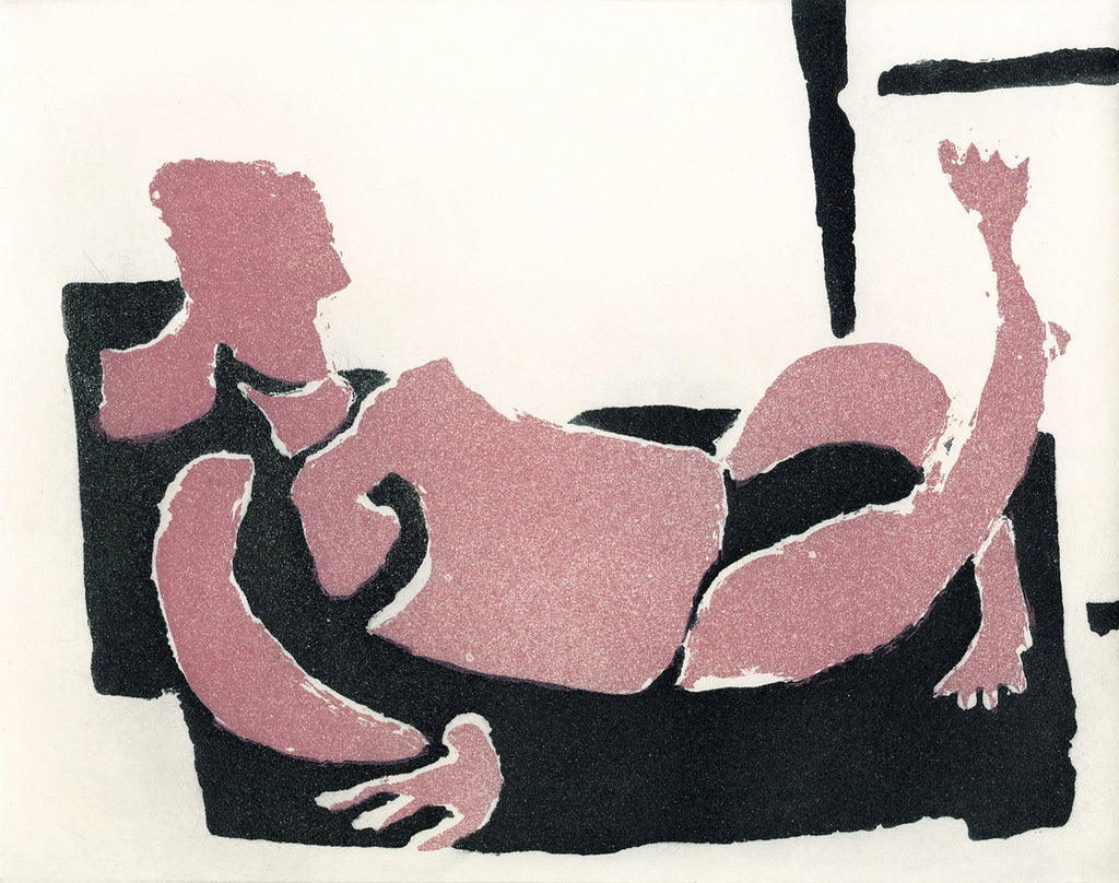 Reclining Nude (Pink) by Florence Hutchings